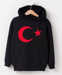 The Red Half Moon and Star Hoodie