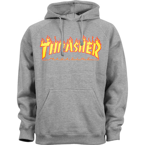 Thrasher Grey Hoodie - donefashion.com