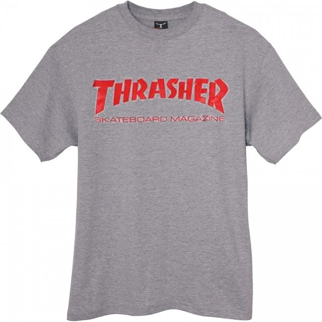 Thrasher Skate Mag Tee Shirt Grey - donefashion.com