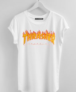 Thrasher magazine flame White T-shirt