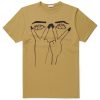 Two Eyes Hand Unisex adult Brown T shirt