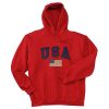 USA Flag Red Hoodie