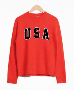 USA red sweatshirt