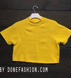 Vintage Yellow Crop Top T shirts