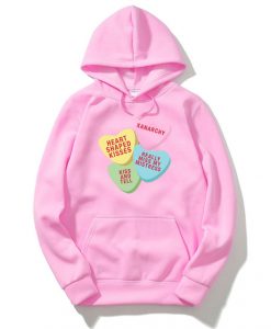 Xanarchy candy Heart Pink hoodie