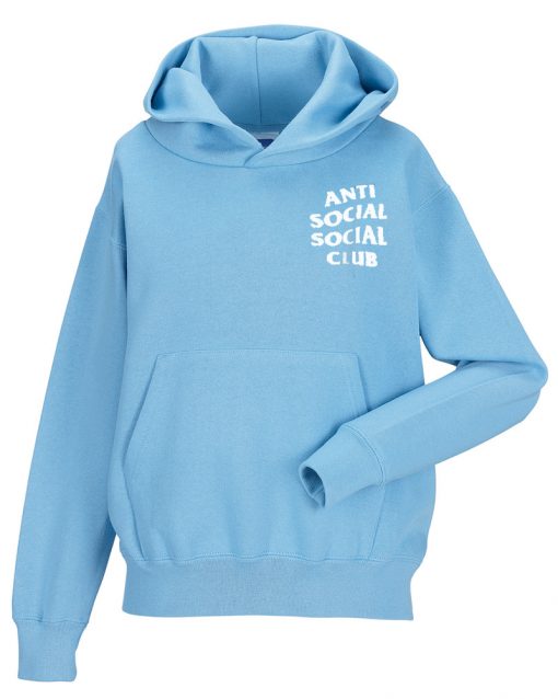 antisocial social club blue hoodie