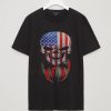 black hagnSkull American Flag T Shirter shirt