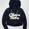 cheer tribe crop hoodie blue naval