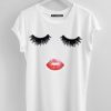 eyelash lip T shirt