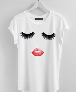 eyelash lip T shirt