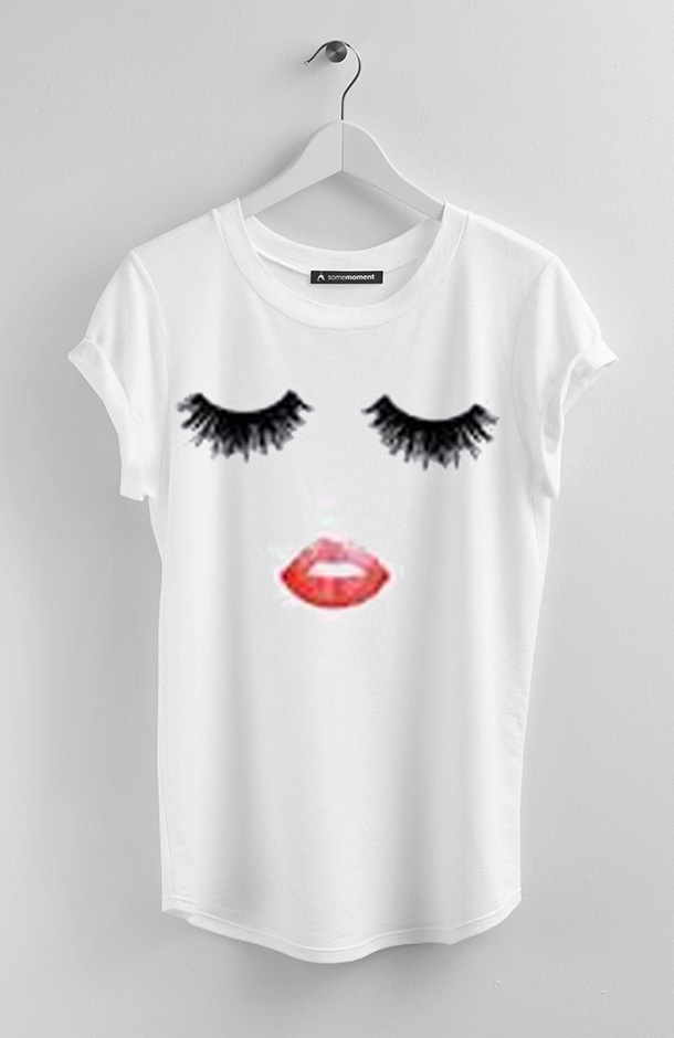 eyelash lip T shirt