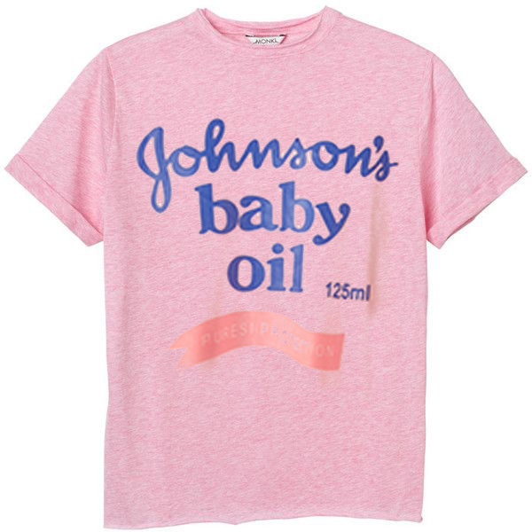 johnson's baby oil shirt