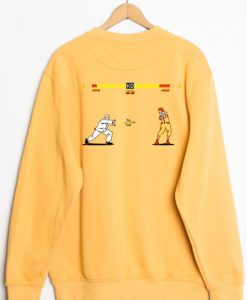 kfc vs mcd yellow sweatshirt back