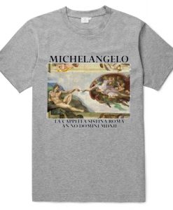 michelangelo  graphic grey tees