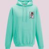 rose hand blue mint hoodie