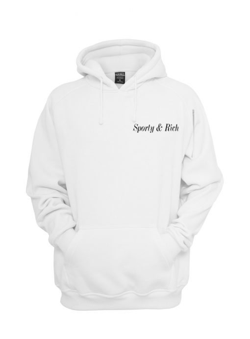 sporty and rich white hoodie