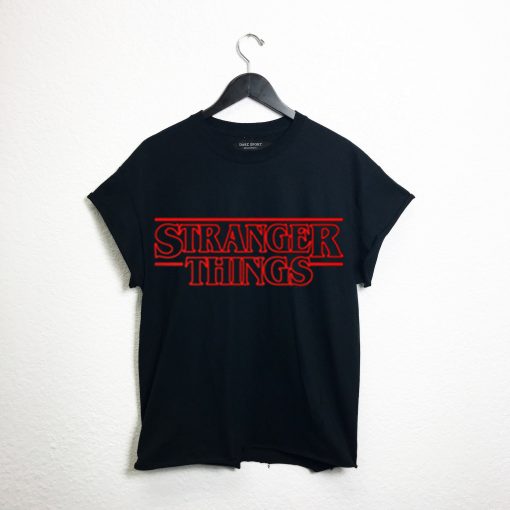 stranger things black cut t shirts