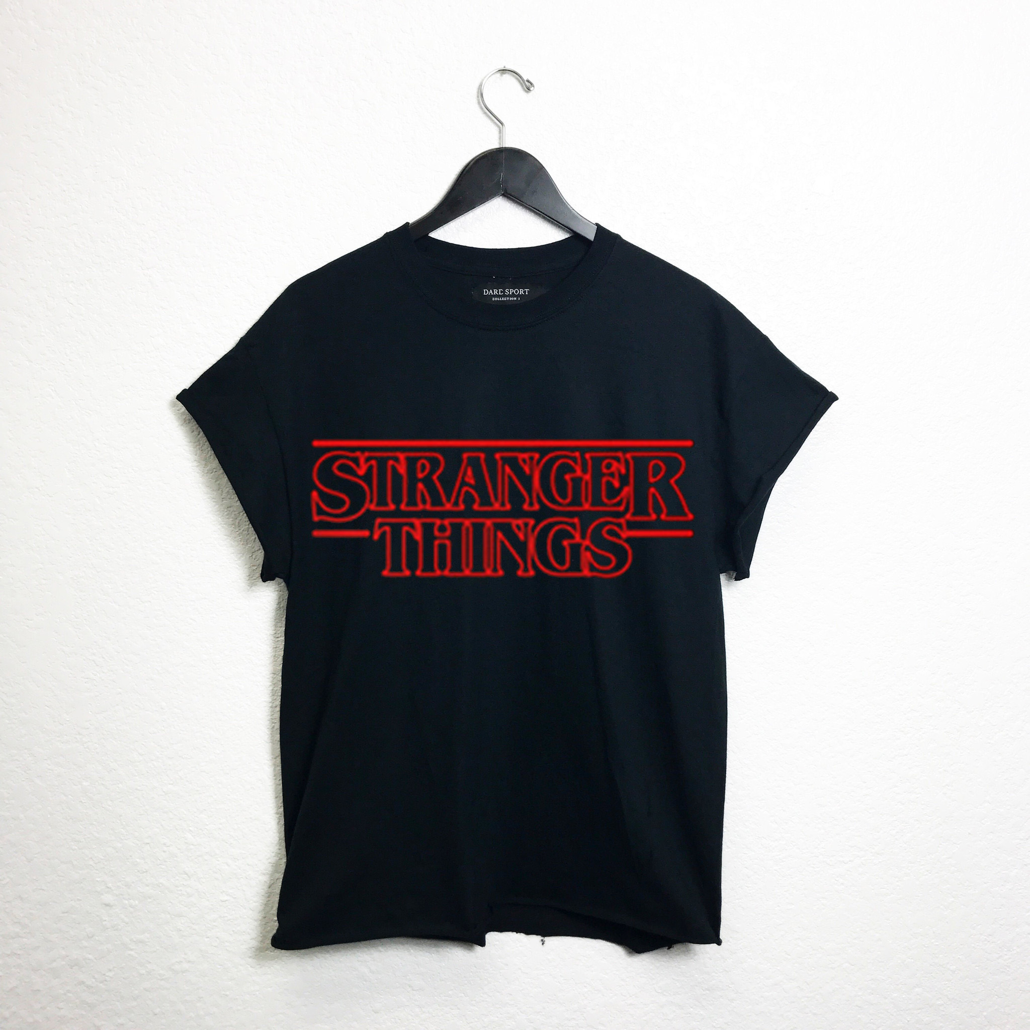 stranger things black cut t shirts - donefashion.com