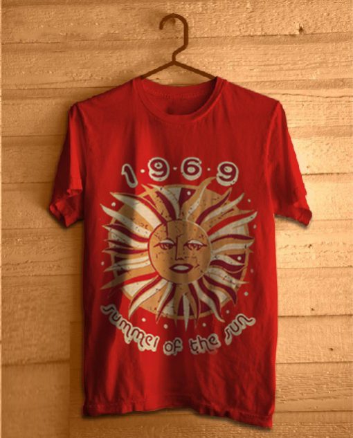 summer of the sun 1969 red t-shirt