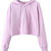 light purple crop hoodie