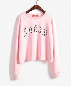 JUICE PINK CROP SWEATSHIRTS