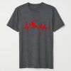 Funny Fishing Heartbeat Grey Shirts