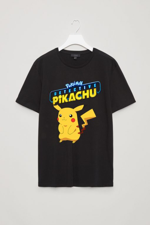 Official Pokemon detective Pikachu black Tees