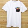 Pikachu Anime Fake Pocket Play With Fire Printed Tee Shirts