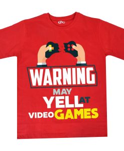 Warning May Yell At Video Games Nerd Geek Gamer TShirt