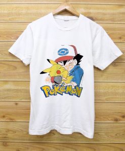 pokeman ocean seven white tees