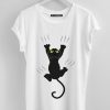 Black cat Paw Claw Tattoo Tee