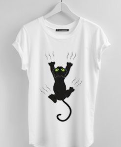 Black cat Paw Claw Tattoo Tee