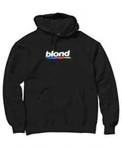 Blond embroidered pullover hoodie