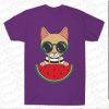 Cat Watermelon Unisex Short Sleeve PURPLE Tee