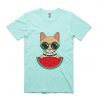 Cat Watermelon Unisex Short Sleeve Tee