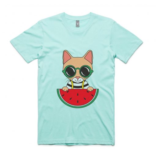 Cat Watermelon Unisex Short Sleeve Tee