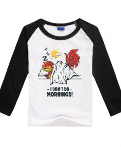 Custom I Don't Do Mornings raglan Sleeve Shirt