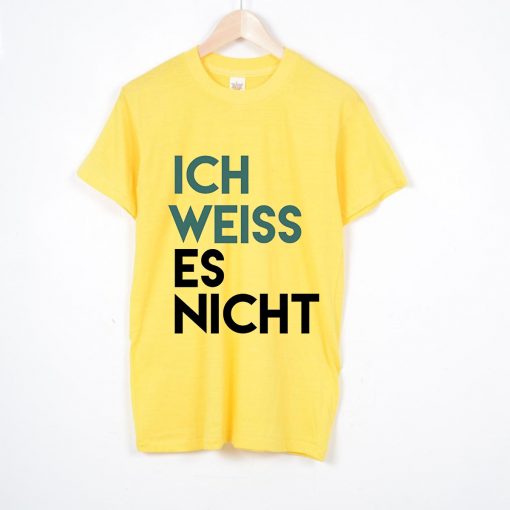 ICH WEIS ES NICHT YELLOW T SHIRTS