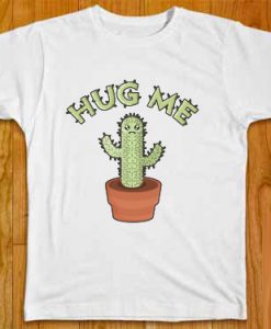 KAWAII HUGH ME CACTUS WHITE TEES