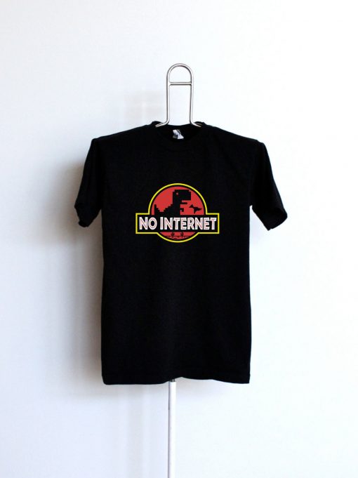 No Internet T-Rex Dinosaur Game tshirts