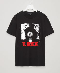 T Rex- The Slider on a black shirt