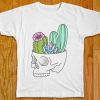 summer Cactus Skull White Tees