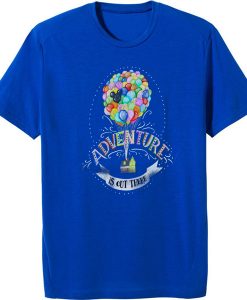 Adventure is Out There' Quote Unisex blue T-Shirt