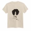 Afro woman Praying light cream T-shirt