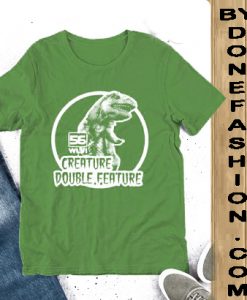 Creature double feature light green t shirt