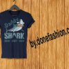 Daddy shark blue naval shirt