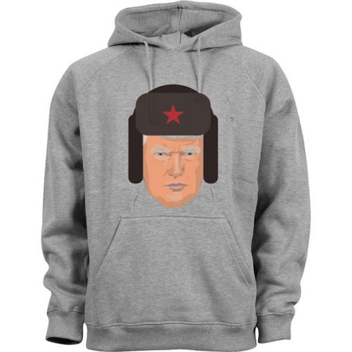 Donald Trump wearing  traditional Russian ushanka hat  Hoodie 