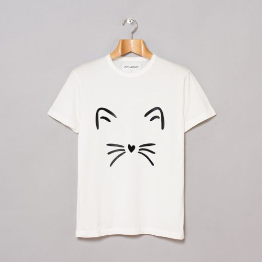 Face Cat Print T-shirt