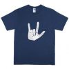 Hand blue navy t shirts