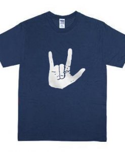 Hand blue navy t shirts